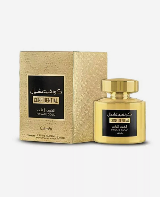 Confidential Private Gold by Lattafa | Eau De Parfum | 100ml