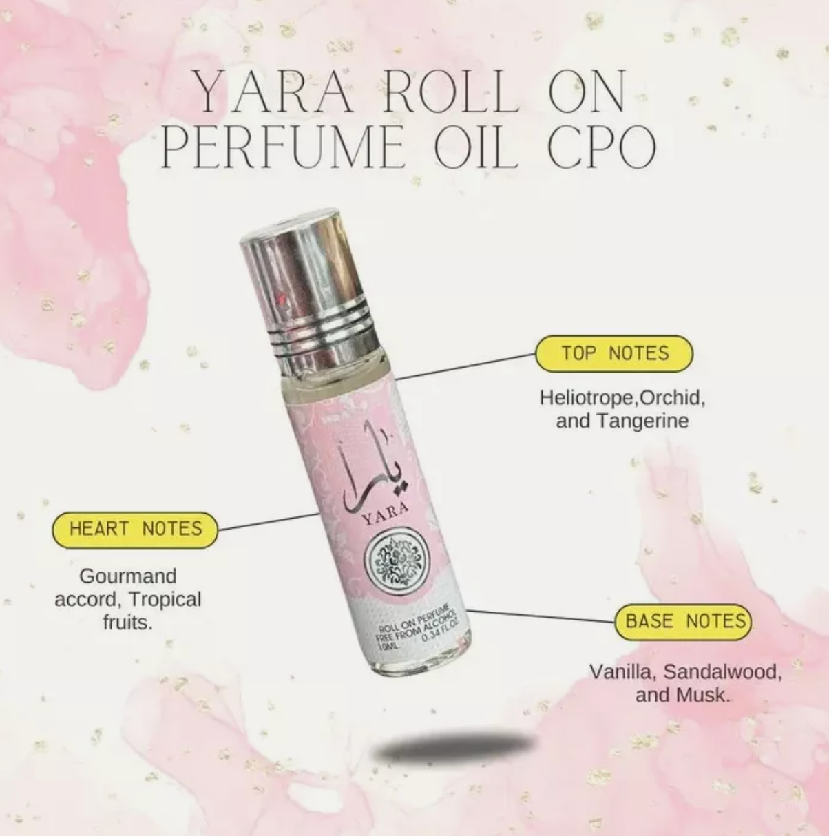 Yara Perfume Oil by Ard Al Zaafran | 10ml | Original & Genuine Roll On Parfum