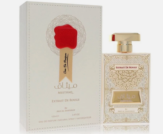 Meethaq Extrait De Rouge by Ard Al Zaafaran | Eau De Parfum | 100ml