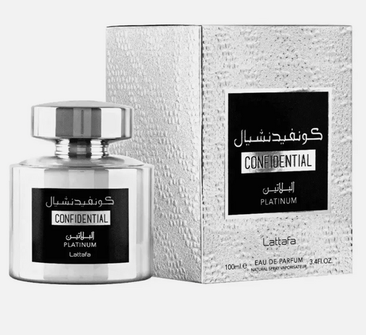 Confidential Platinum Silver by Lattafa | Eau de Parfum | 100ml