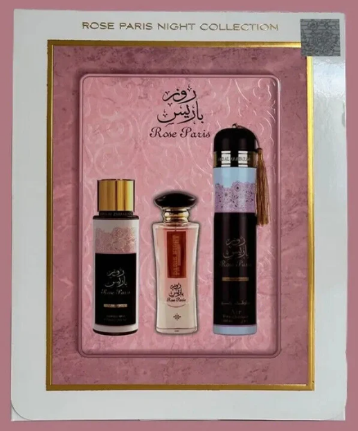 Rose Paris Night | 3 Piece Gift Set Collection by Ard Al Zaafaran